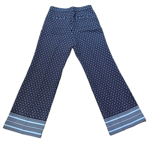 ANN Taylor High Waisted Wide Leg Pants Nautical Navy Size 8 - Picture 2 of 15
